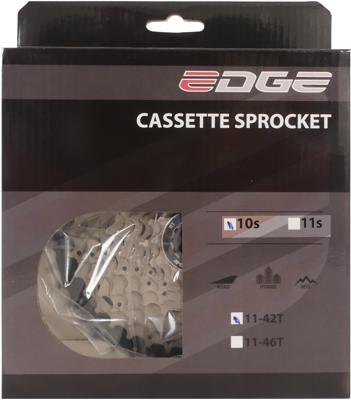 Cassette 10 speed Edge CS-M6010 11-42T - zilver/zwart Cassette 10 speed Edge CS-M6010 11-42T - zilver/zwart