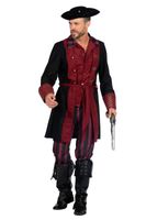 Piraat Kostuum Heren Burgundy Premium