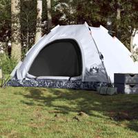 VidaXL Tent 5-persoons snelontgrendeling verduisterende stof wit - thumbnail