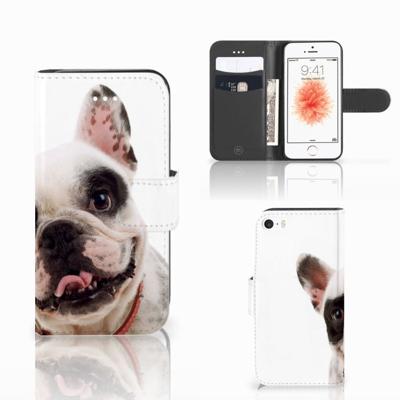 Apple iPhone 5 | 5s | SE | Telefoonhoesje | Met pasjeshouder | Franse Bulldog