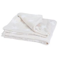 Polyester fleece deken/dekentje/plaid 130 x 160 cm beige   -