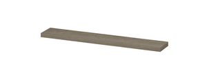 INK wandplank in houtdecor 3,5cm dik variabele maat voor vrije ophanging inclusief blinde bevestiging 60-120x20x3,5cm, greige eiken