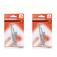 Stormhaken - 4x stuks - windhaken - metaal - 9,5 cm - deurhaken