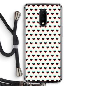 Hartjes: OnePlus 7 Transparant Hoesje met koord