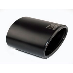 Ulter Sport Uitlaatsierstuk - Ovaal 120x80mm Schuin - Lengte 120mm - Montage 50-65mm - Zwart RVS USNX28B