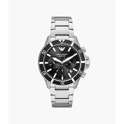 Emporio Emporio Armani Diver chronograaf quartz herenhorloge met zwarte wijzerplaat AR11360