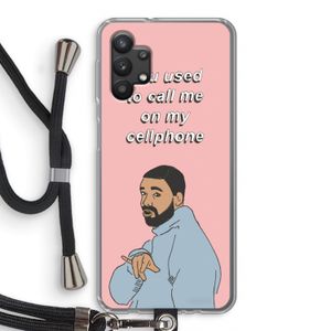 Hotline bling: Samsung Galaxy A32 5G Transparant Hoesje met koord