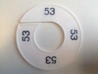 Maatring 9cm wit/zwart 53