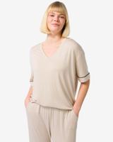 HEMA Dames Pyjamatop Viscose Creme (creme)
