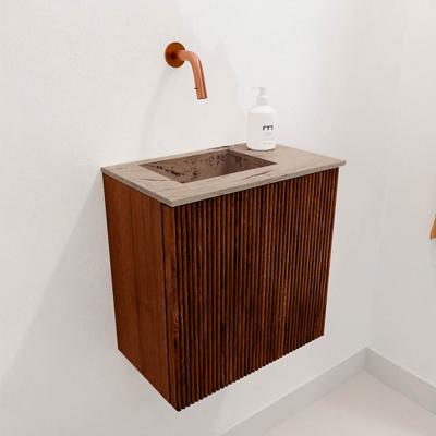 Toiletmeubel Mondiaz Joya Dlux | 40 cm | Meubelkleur Ruby | Faye wastafel Arena Wasbak Links | Zonder kraangat(en)