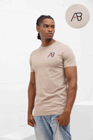 AB Lifestyle Essential T-Shirt Heren Beige - Maat XS - Kleur: Beige | Soccerfanshop