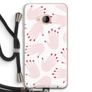 Hands pink: HTC U Play Transparant Hoesje met koord