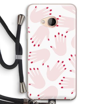 Hands pink: HTC U Play Transparant Hoesje met koord
