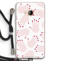 Hands pink: HTC U Play Transparant Hoesje met koord