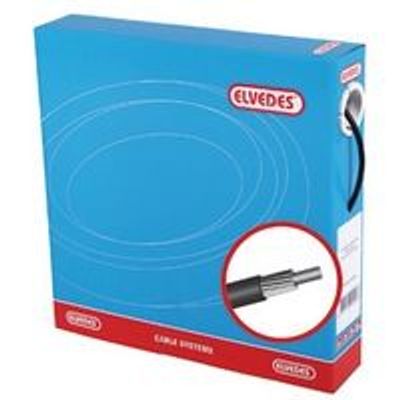 Elvedes Schakel buitenkabel met voering 30 meter / ø4,2mm - zwart (30 meter in doos)