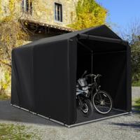 160 x 218 x 164 cm Buiten Fietsenstalling Draagbare Garage Fietsenstalling met Oprolbare Ritsdeur Motorhoes voor Tuin Binnenplaats