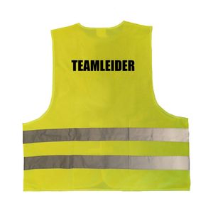 Geel veiligheidsvestje teamleider werkkleding voor volwassenen - Veiligheidshesje