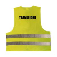 Geel veiligheidsvestje teamleider werkkleding voor volwassenen - Veiligheidshesje - thumbnail