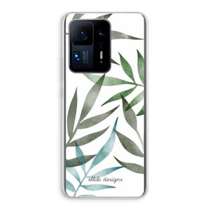 Tropical watercolor leaves: Xiaomi Mi Mix 4 Transparant Hoesje