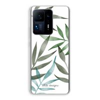 Tropical watercolor leaves: Xiaomi Mi Mix 4 Transparant Hoesje