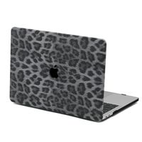 Lunso MacBook Pro 16 inch (2019) Leren cover hoes - case - Leopard Pattern White