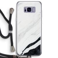 Elegante marmer: Samsung Galaxy S8 Plus Transparant Hoesje met koord