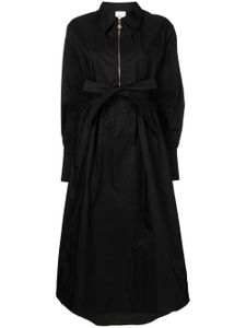 Patou robe zippée à taille nouée - Noir