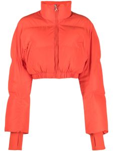 Patrizia Pepe cropped puffer down jacket - Orange