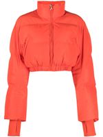 Patrizia Pepe cropped puffer down jacket - Orange - thumbnail