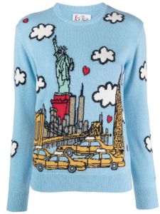 MC2 Saint Barth pull New York Postcard - Bleu