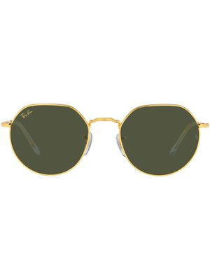 Ray-Ban lunettes de soleil Jack à monture géométrique - Or