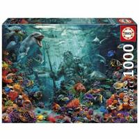 Puzzel Educa Poseidon in a Coral Reef