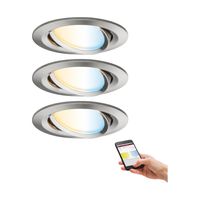 Paulmann Nova Plus Slimme spotverlichting ZigBee Geborsteld staal - thumbnail