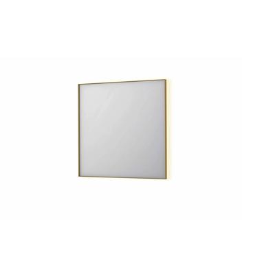 Spiegel INK SP32 80x4x80 cm Incl. Indirect LED-Verlichting Rondom en Spiegelverwarming Geborsteld Mat Goud