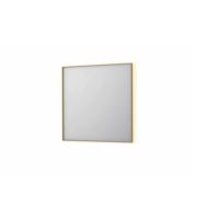 Spiegel INK SP32 80x4x80 cm Incl. Indirect LED-Verlichting Rondom en Spiegelverwarming Geborsteld Mat Goud