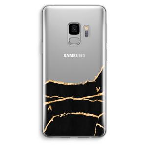 Gouden marmer: Samsung Galaxy S9 Transparant Hoesje