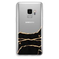 Gouden marmer: Samsung Galaxy S9 Transparant Hoesje - thumbnail