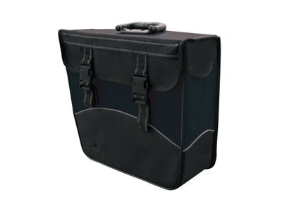 Greenlands enkele tas zwart, rechts. afmeting 37x33x14 cm, inhoud 20 litre