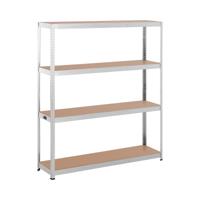 Stellingkast - 160 x 40 x 180 cm - voor 4 x 150 kg - Grijs