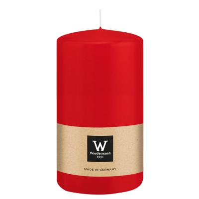 Cilinderkaars/stompkaars - rood - 12 x 6 cm - 33 branduren