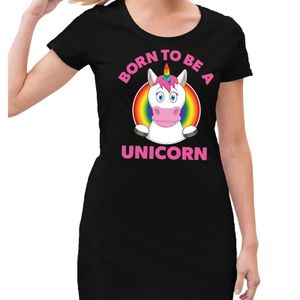 Gay pride Born to be a unicorn jurkje zwart dames