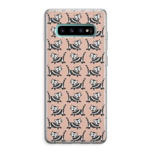 Zwarte poes: Samsung Galaxy S10 Plus Transparant Hoesje