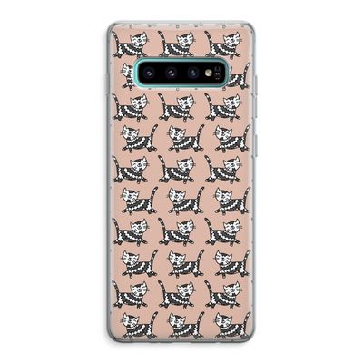 Zwarte poes: Samsung Galaxy S10 Plus Transparant Hoesje