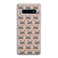 Zwarte poes: Samsung Galaxy S10 Plus Transparant Hoesje