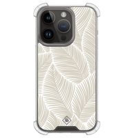 iPhone 13 Pro shockproof hoesje - Palmy leaves beige
