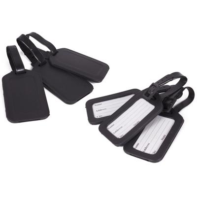 Kofferlabel - 6x stuks - bagagelabel - zwart