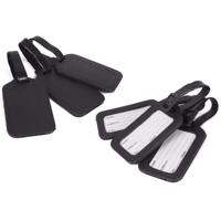 Kofferlabel - 6x stuks - bagagelabel - zwart