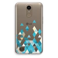 Gekleurde driehoekjes blauw: LG K10 (2017) Transparant Hoesje