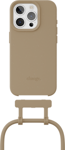 Change Case Apple iPhone 15 Pro Max Back Cover met Koord Bruin
