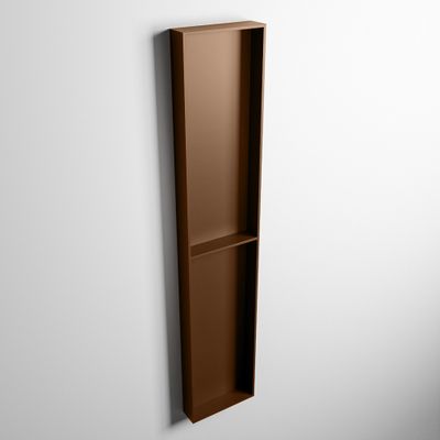 MONDIAZ EASY Nis 89,5x29,5cm in solid surface kleur Rust | Rust. 2 vakken geschikt voor in- of opbouw